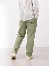 Rad prix Mens Solid Chino Light Green Chinos Trousers-thumb3