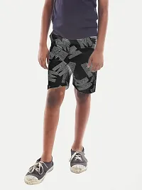 Rad prix Teen Boys Black Printed Shorts-thumb1