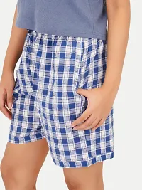 Classic Cotton Checked Short for Women-thumb2