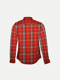 Rad prix Mens Red Checked Full Sleeve Shirt-thumb3