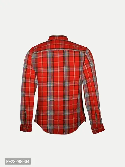 Rad prix Mens Red Checked Full Sleeve Shirt-thumb4