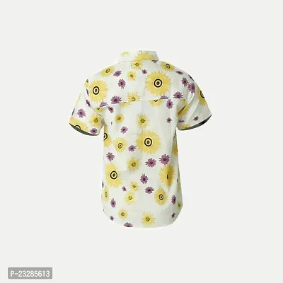 Rad prix Boys All-Over Printed White Shirt-thumb4