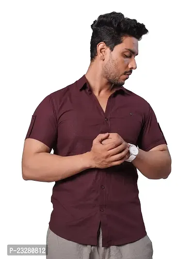 Rad prix Men Solid Maroon Pure Cotton Casual Shirt