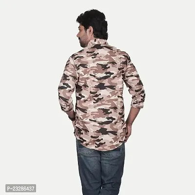 Rad prix Men Brown Camouflage Full Sleeve Shirt-thumb4
