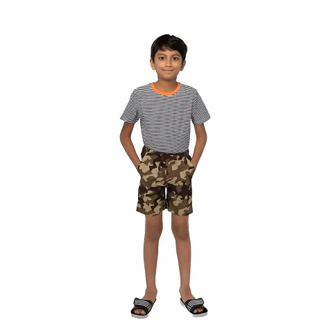 Boys Camo Checked shorts