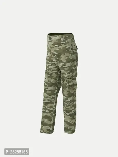 Rad prix Teen Boys Green Camouflaged Cargo Pants-thumb2