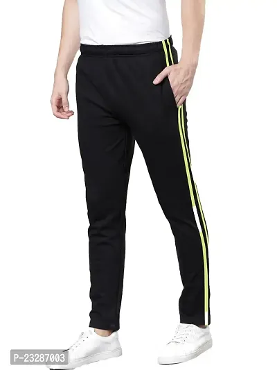 Rad prix Men Black with Green Stripe Activewear Joggers