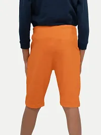 Boys Orange Printed Shorts-thumb3
