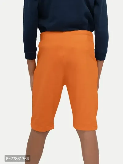 Boys Orange Printed Shorts-thumb4