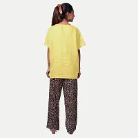 Women Solid Casual Yellow Linen Tops-thumb3