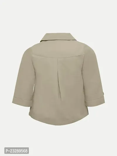 Rad prix Girls Beige Buttoned Jacket-thumb4