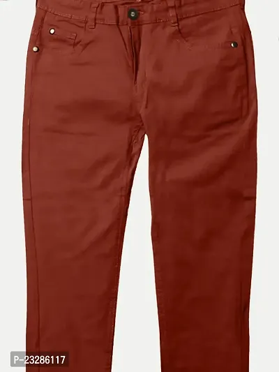 Rad prix Teen Boys Red Regular-Fit Twill Trousers-thumb2