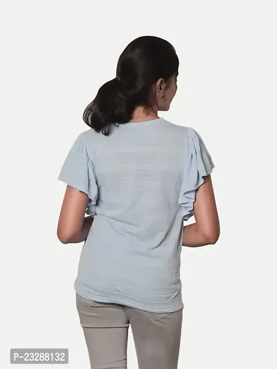 Rad prix Women Solid Casual Top - Light Blue Colour-thumb4