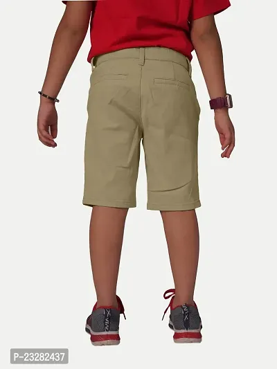 Rad prix Boys Light Beige Chino Shorts-thumb4