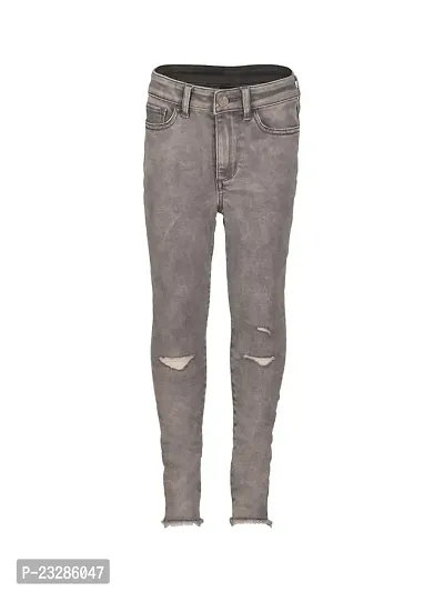 Rad prix Girls Grey Denim Pant with Slash-at-The-Knee-thumb0