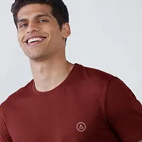 Rad prix Men Maroon Regular Fit Sports T-Shirt-thumb2