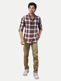 Rad prix Men Red Checked Regular Fit Casual Cotton Shirt-thumb2