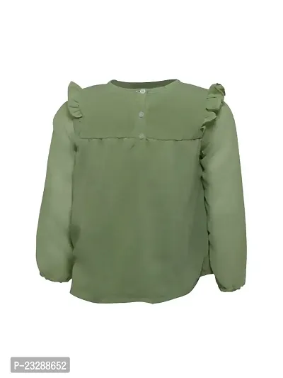 Rad prix Pista Green Solid Blouse (4-5Y, Light Green)