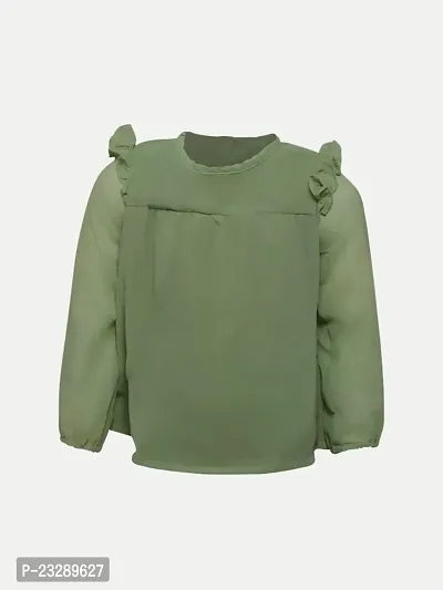 Rad prix Green Solid Blouse (4-5Y, Green)-thumb4