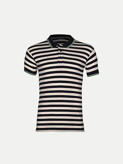 Mens Fashion Striped Polo T-Shirt