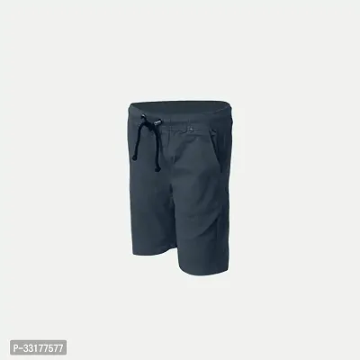 Elegant Grey Cotton Solid Shorts For Boys-thumb2