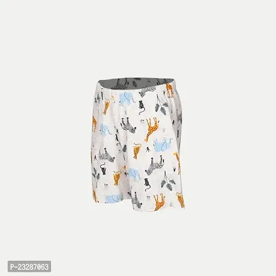 Rad prix White Casual Animal Printed Shorts-thumb2