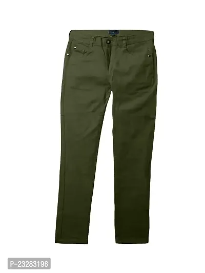 Rad prix Teen Boys Green Regular-Fit Twill Trousers