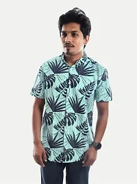 Rad prix Men Casual Blue Abstract Printed Cotton- Shirt-thumb3