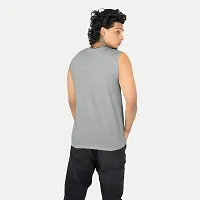 Mens Grey Polo T-shirt-thumb3