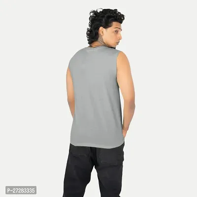 Mens Grey Polo T-shirt-thumb4