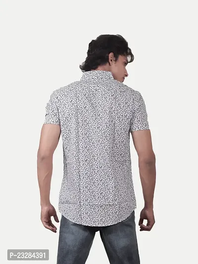 Rad prix Men All-Over Black  White Printed Cotton Shirt-thumb4