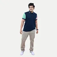 Stylish Blue Cotton T-Shirt For Men-thumb2