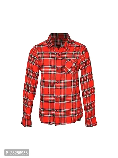 Rad prix Boys Red Multi-Checked Shirt-thumb0