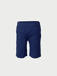 Elegant Blue Cotton Solid Shorts For Boys-thumb3