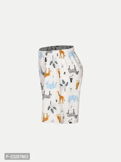 Rad prix White Casual Animal Printed Shorts-thumb3