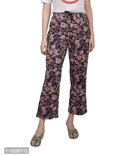 Rad prix Women Violet Floral Pyjamas-thumb0