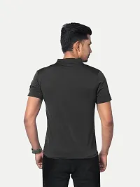 Rad prix Men Solid Active wear tees- Black Colour-thumb3