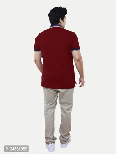 Stylish Maroon Cotton T-Shirt For Men-thumb4