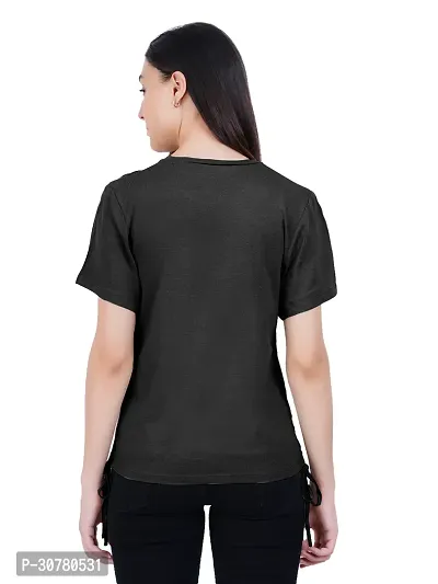 Womens Black Ruched Tops-thumb2