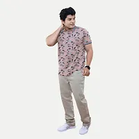 Stylish Purple Cotton T-Shirt For Men-thumb1