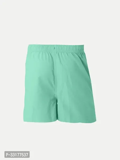 Elegant Green Cotton Solid Shorts For Boys-thumb3