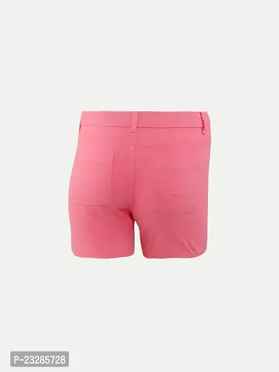 Rad prix Teen Girls Casual Solid Shorts- Pink Colour-thumb4