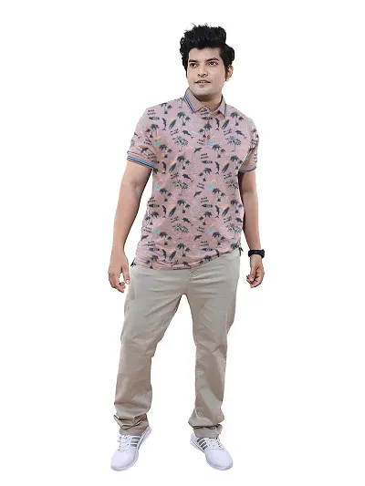 Rad prix Men Casual All-Over Floral Polo t-Shirt