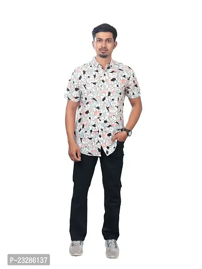 Rad prix Men Casual Multicolour Abstract Printed Cotton Shirt