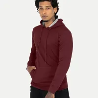 Mens Solid Maroon Hoodies-thumb2