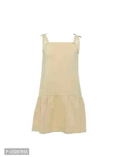 Rad prix Beige Splid Slip-Dress-thumb0