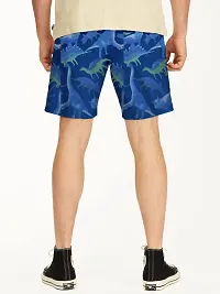 Rad prix Men Cobalt Blue Animal Printed Sports Shorts-thumb3