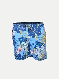 Rad prix Men Light Blue Abstract Printed Casual Shorts-thumb3