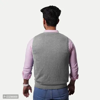 Rad prix Mens Solid Sweatshirts Sleeveless - Grey Colour-thumb4
