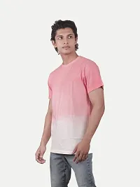 Rad prix Men Pink Tie and Dye Printed Cotton T-Shirt-thumb1